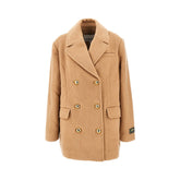 GANNI XXSXS wool-blend oversized double-breasted peacoat