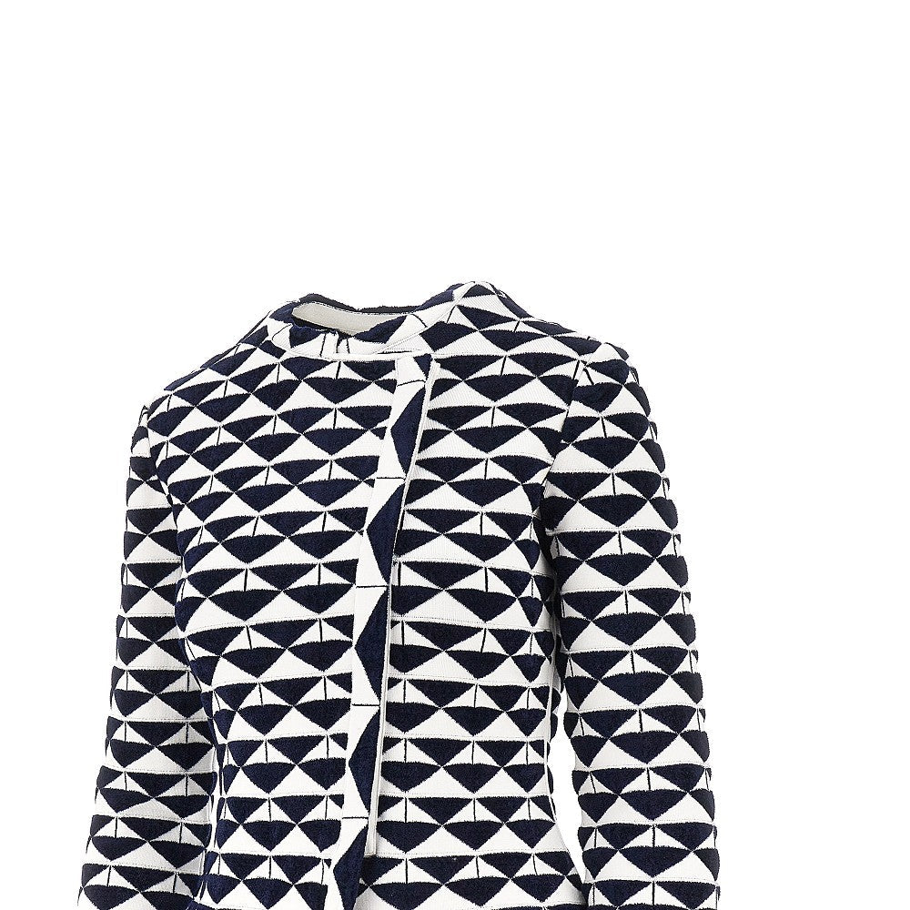 EMPORIO ARMANI 40 jacquard viscose-blend jacket