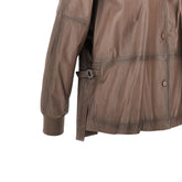 EMPORIO ARMANI 40 nappa leather oversized blouson jacket