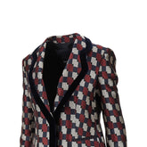 EMPORIO ARMANI 42 jacquard jacket with velvet trimmings