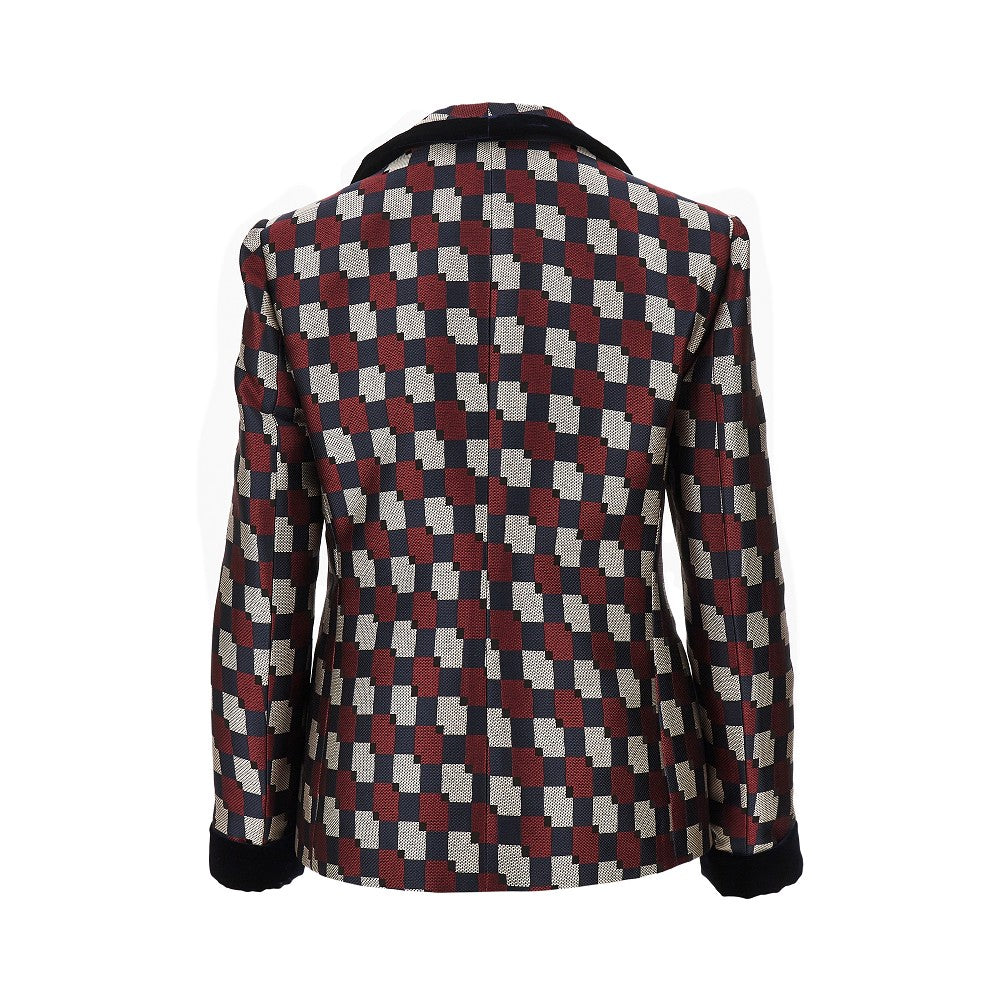 EMPORIO ARMANI 42 jacquard jacket with velvet trimmings
