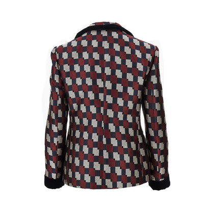 EMPORIO ARMANI 42 jacquard jacket with velvet trimmings