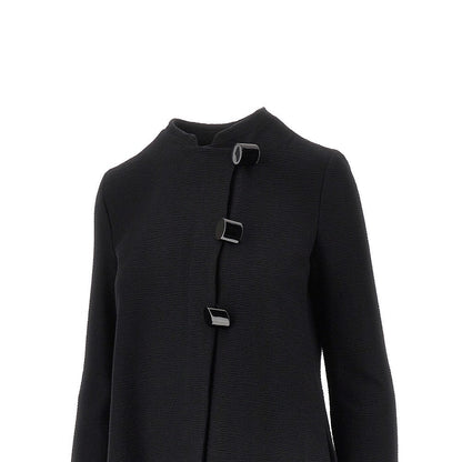 EMPORIO ARMANI 40 embossed cotton-blend jacket