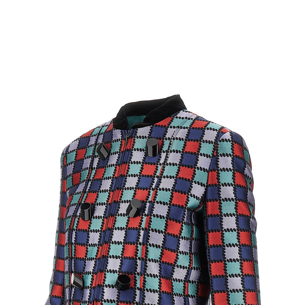 EMPORIO ARMANI 40 jacquard wool-blend jacket