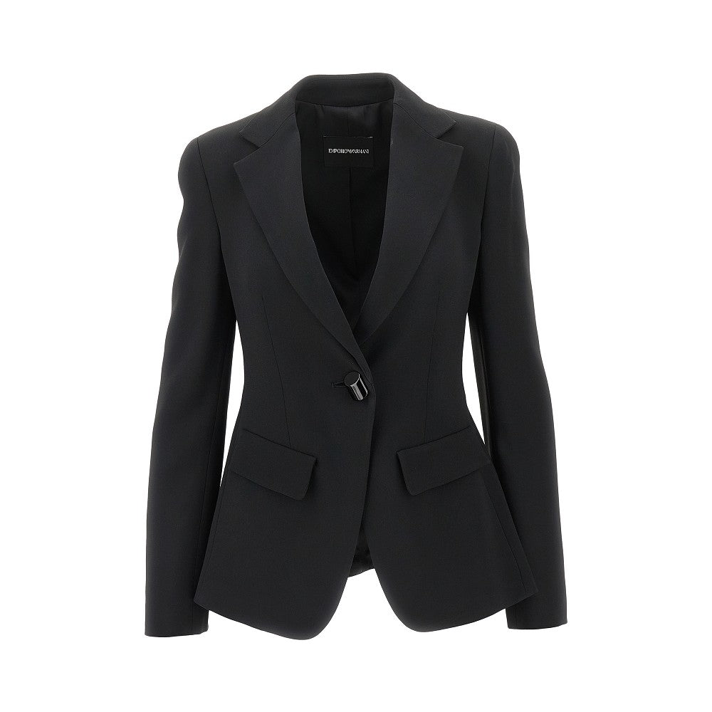 EMPORIO ARMANI 46 crepe cady single-breasted jacket
