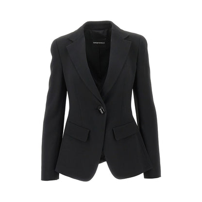 EMPORIO ARMANI 46 crepe cady single-breasted jacket