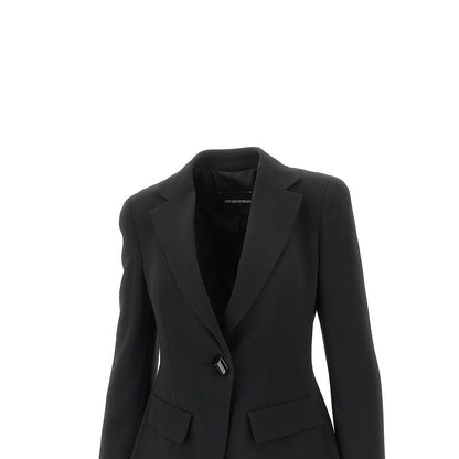 EMPORIO ARMANI 46 crepe cady single-breasted jacket