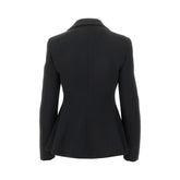 EMPORIO ARMANI 46 crepe cady single-breasted jacket