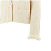 raffia effect crochet knit jacket