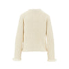 raffia effect crochet knit jacket
