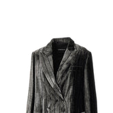 EMPORIO ARMANI 40 pinstriped velvet double-breasted jacket