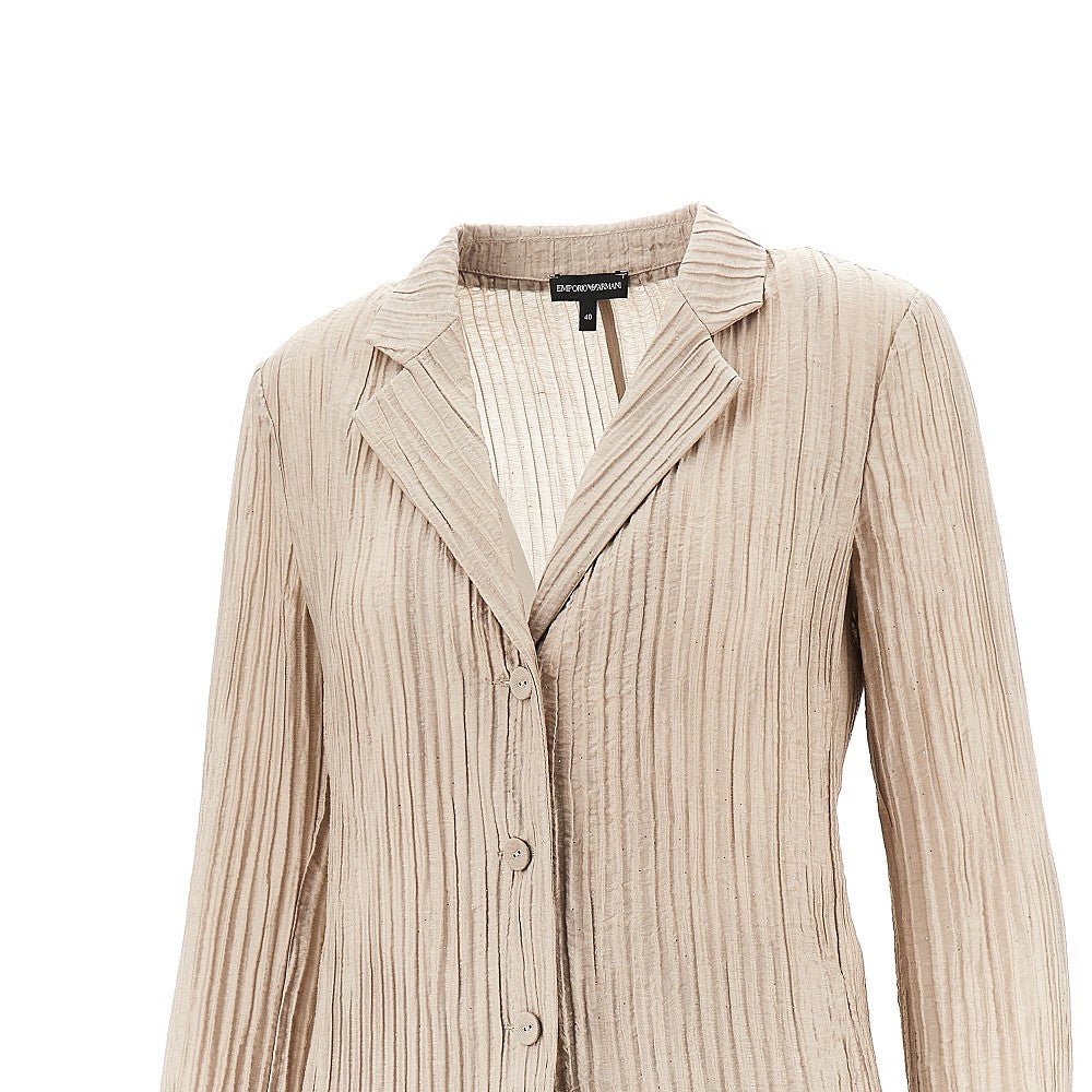 EMPORIO ARMANI 40 textured taffetà single-breasted jacket