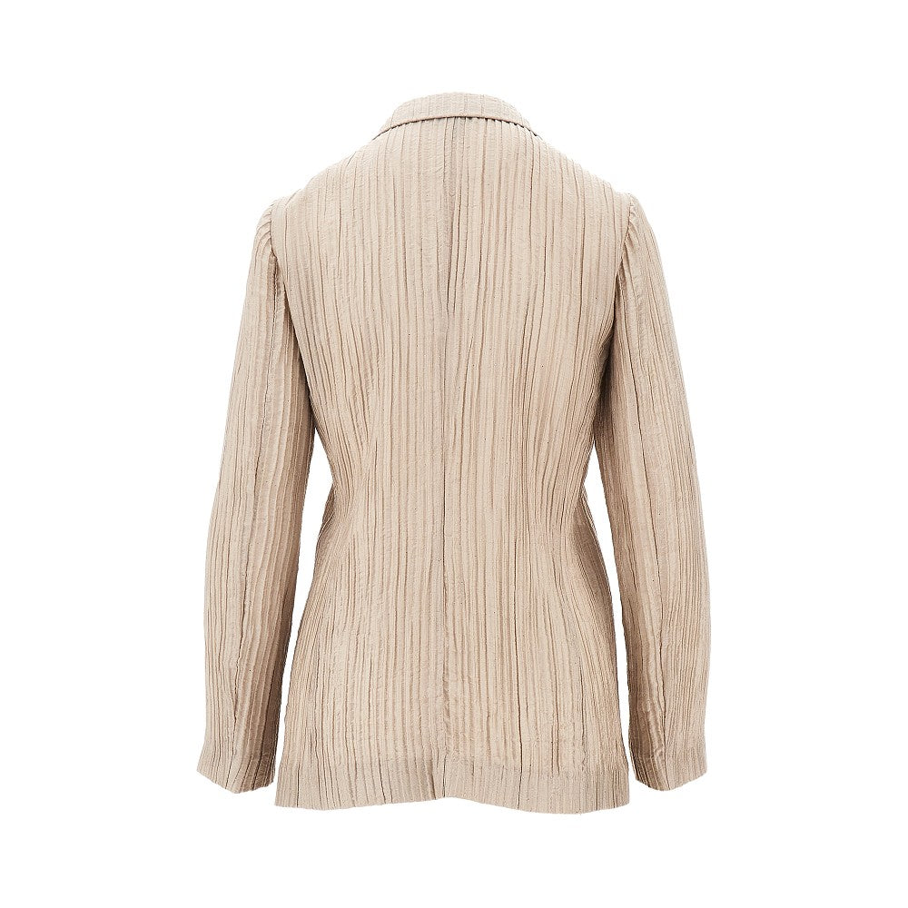 textured taffetà single-breasted jacket