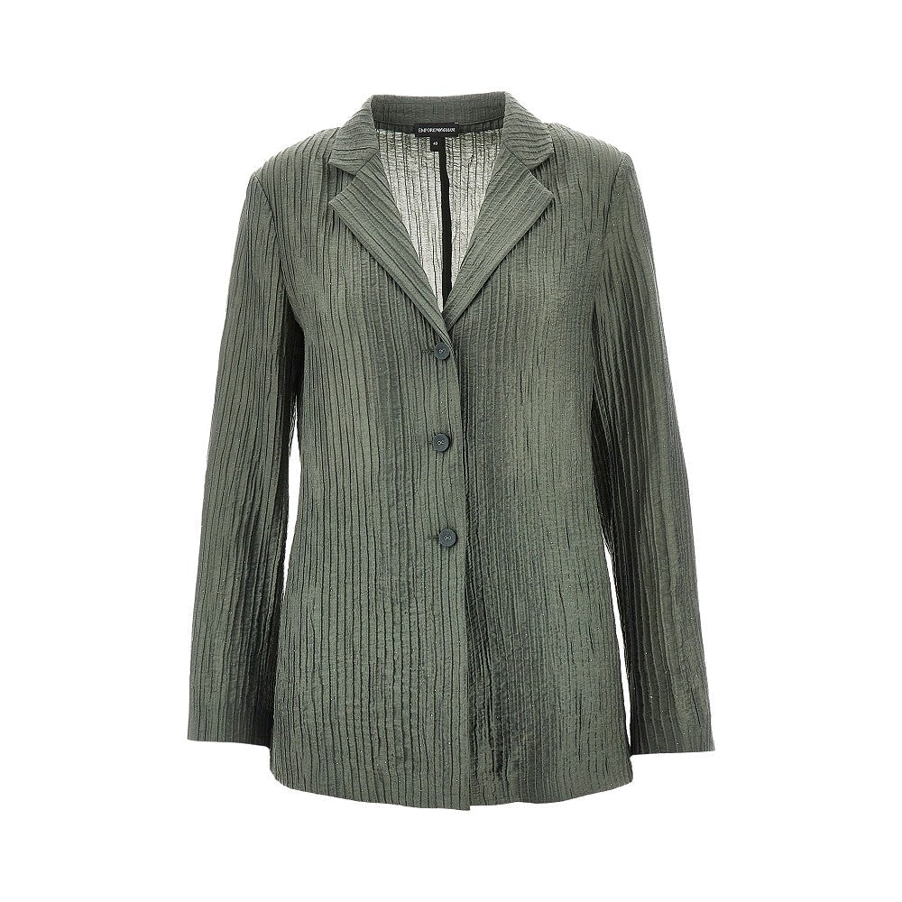 EMPORIO ARMANI 40 textured taffetà single-breasted jacket