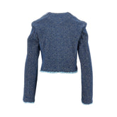 EMPORIO ARMANI 40 buttoned denim cropped jacket