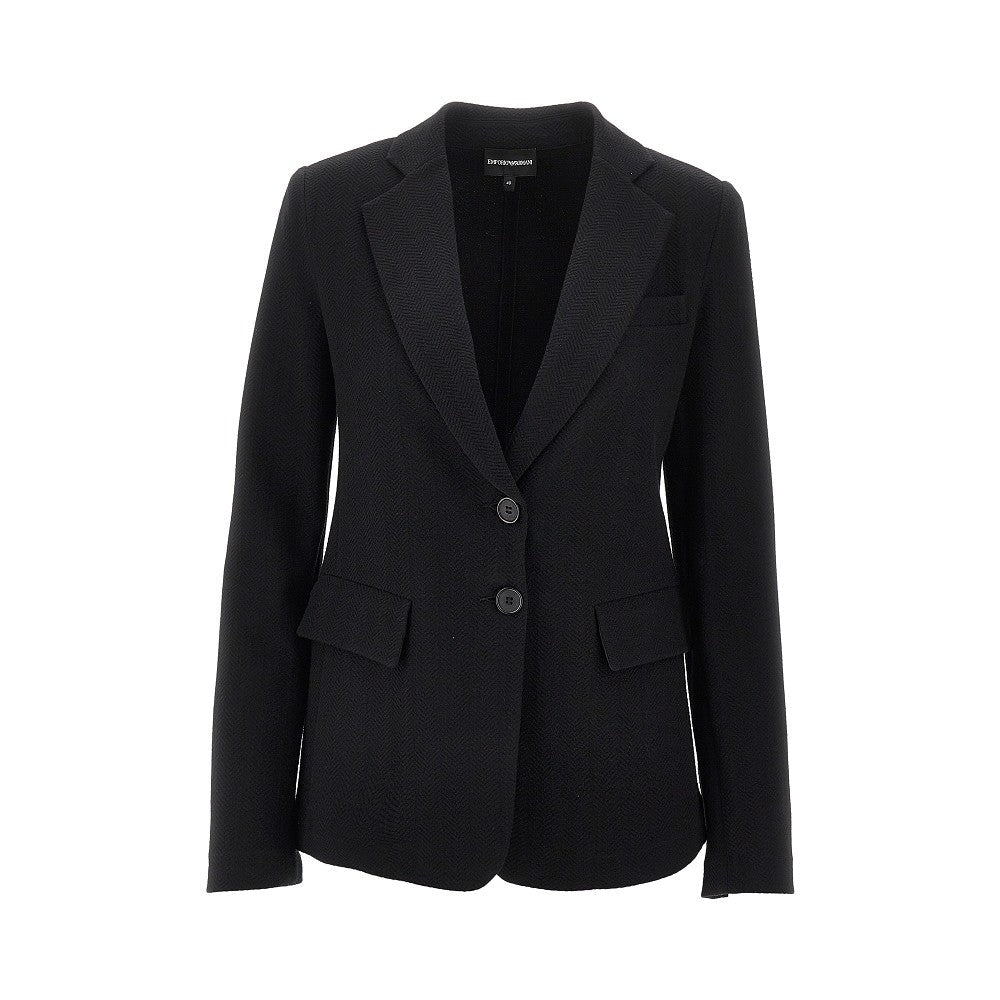 EMPORIO ARMANI 40 chevron jersey jacket
