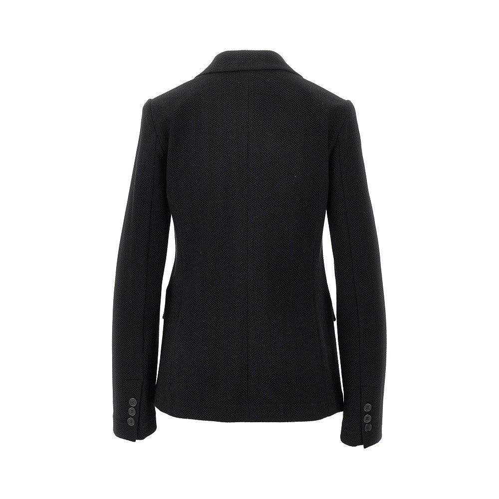 chevron jersey jacket
