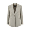 icon striped crepe single-breasted jacket