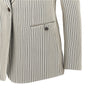 icon striped crepe single-breasted jacket
