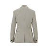 icon striped crepe single-breasted jacket