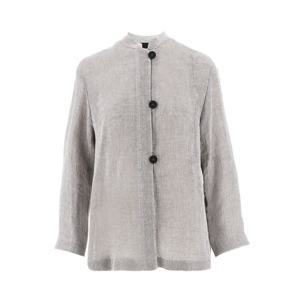 EMPORIO ARMANI 44 linen-blend gauze jacket