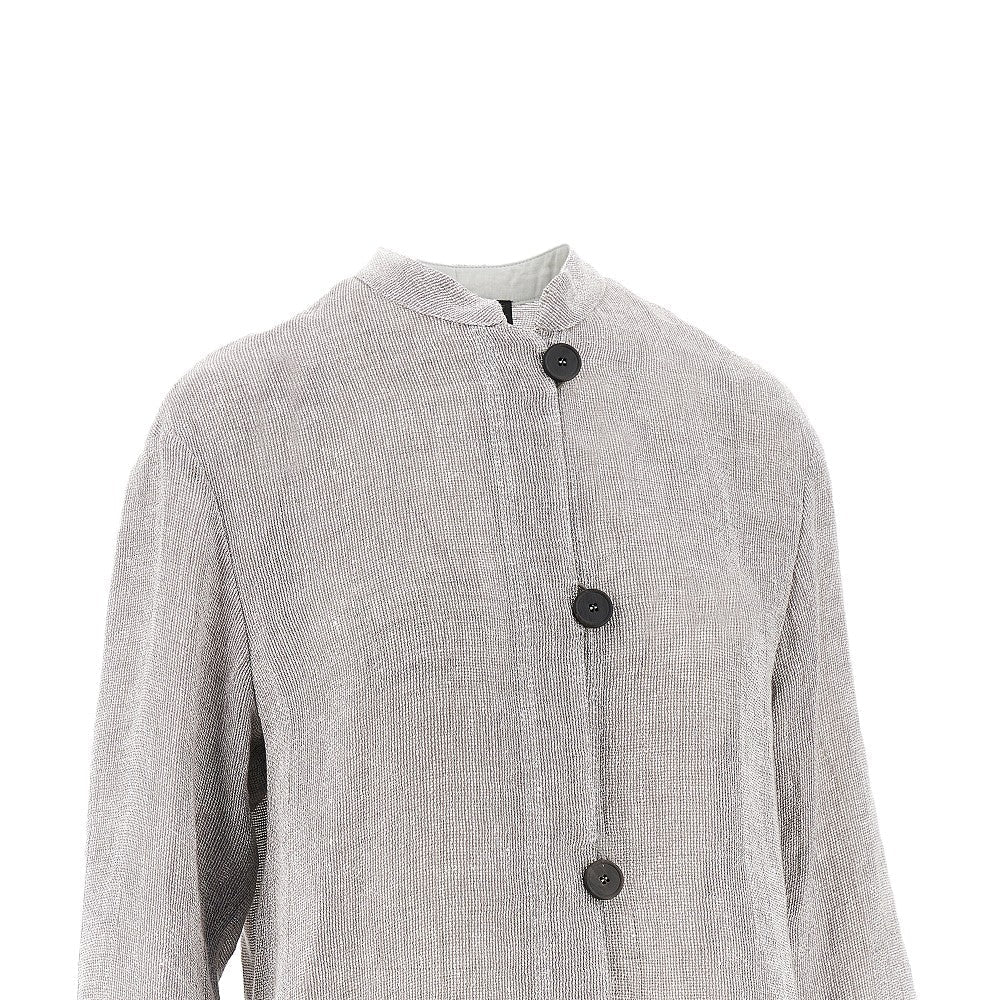EMPORIO ARMANI 44 linen-blend gauze jacket