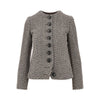 diagonal striped wool-blend jacket