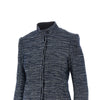 denim-effect tweed jacket