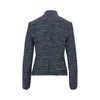 denim-effect tweed jacket