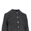 sequinned denim short jacket