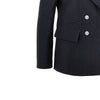 pinstriped wool-blend double-breasted jacket