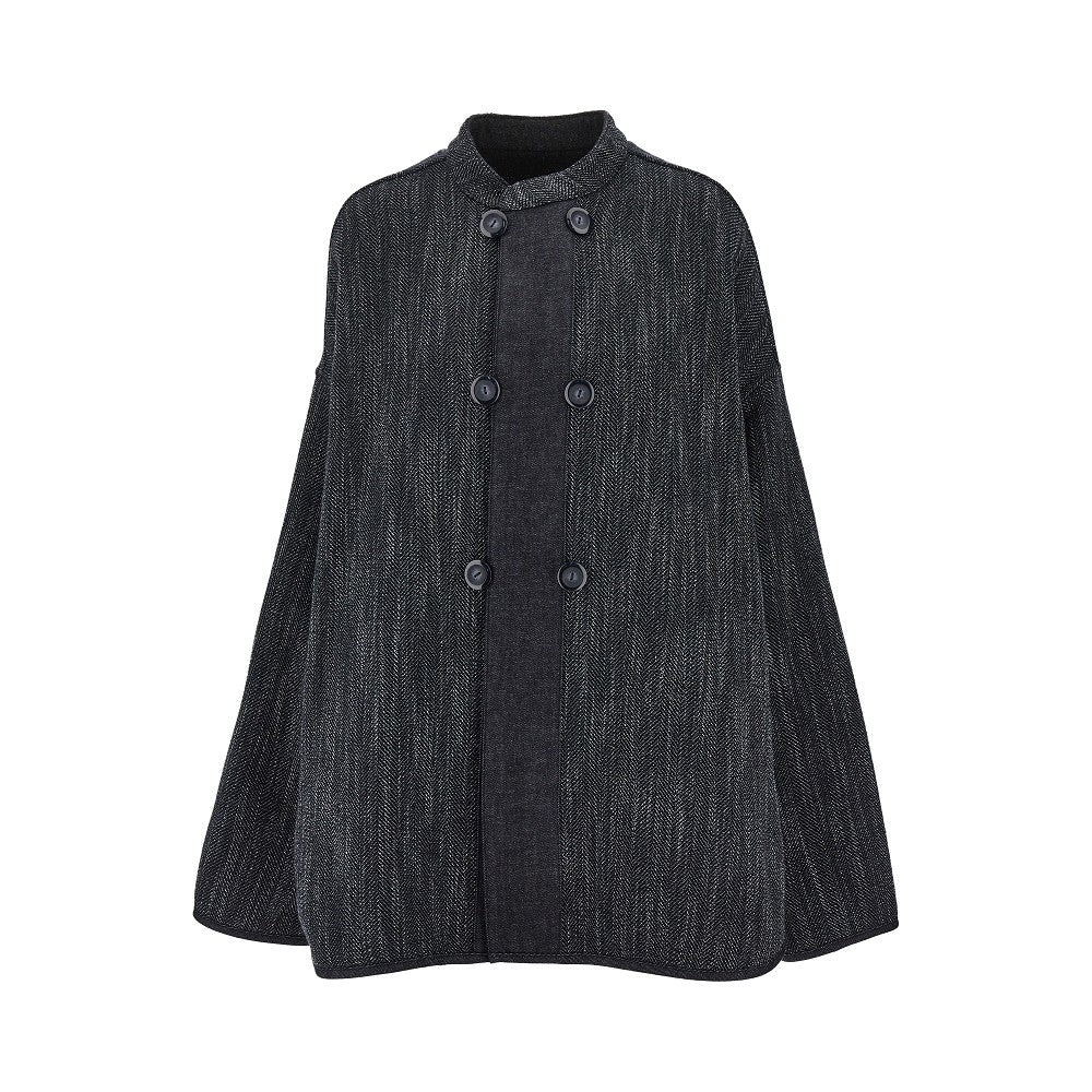EMPORIO ARMANI 42 wool-blend reversible oversized jacket