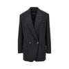 wool-blend oversized double-breasted jacket