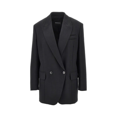 wool-blend oversized double-breasted jacket