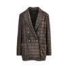 jacquard chenille double-breasted jacket