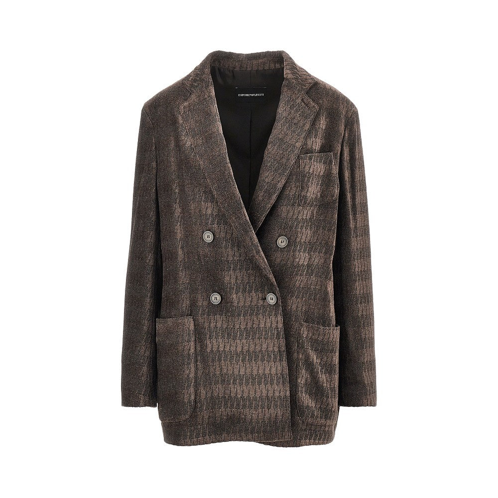 jacquard chenille double-breasted jacket