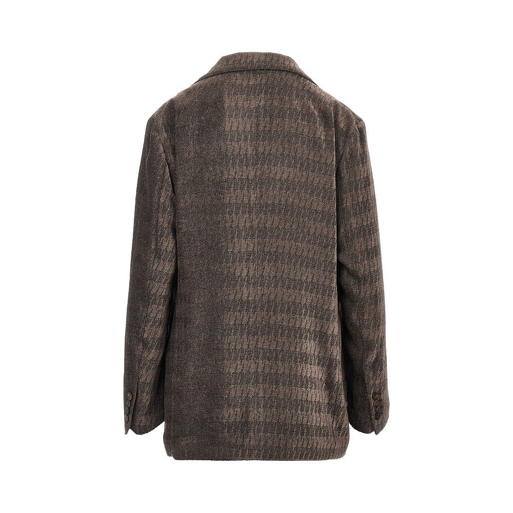jacquard chenille double-breasted jacket