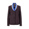cloth jacket with ribbed collar