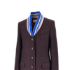cloth jacket with ribbed collar