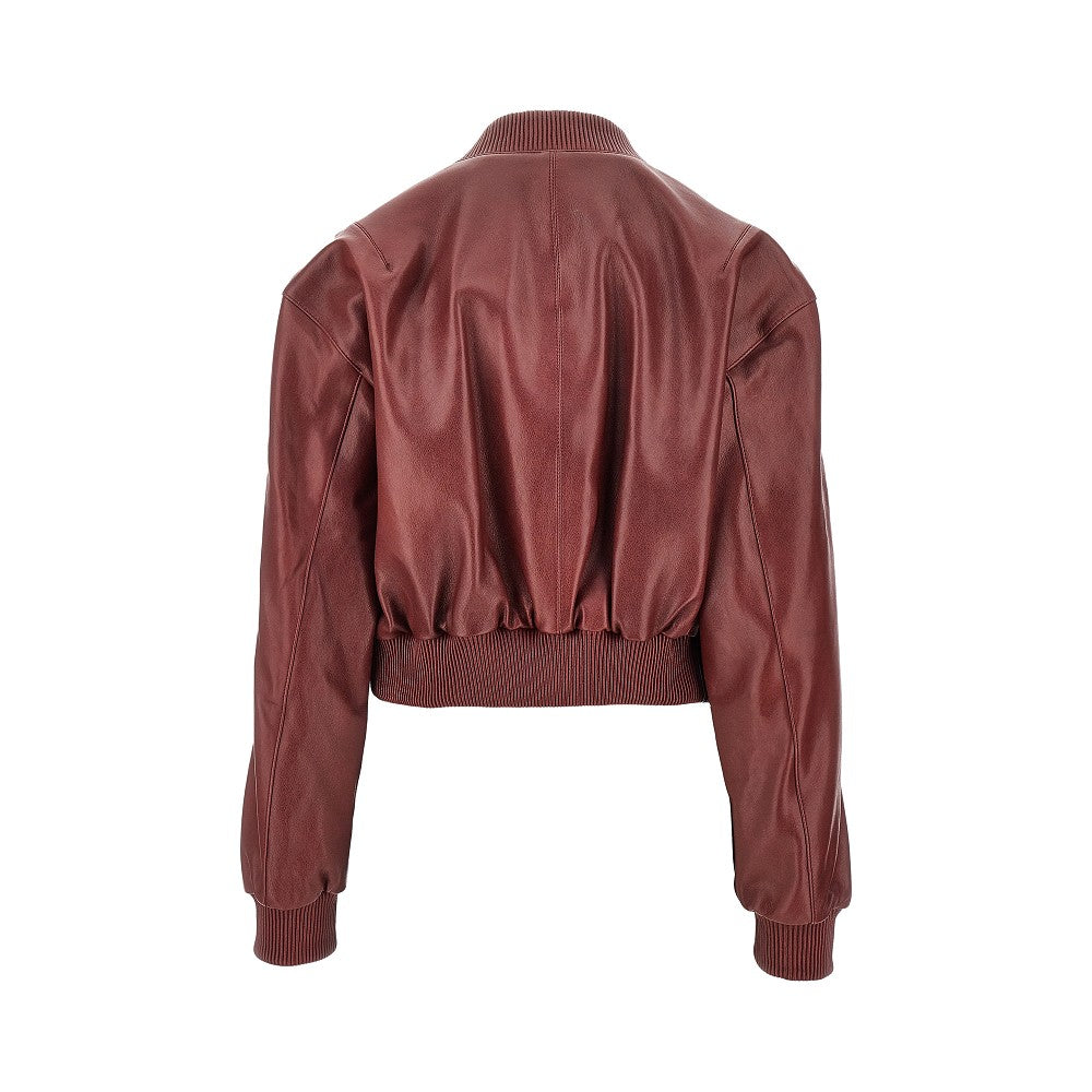 hannan leather bomber jacket