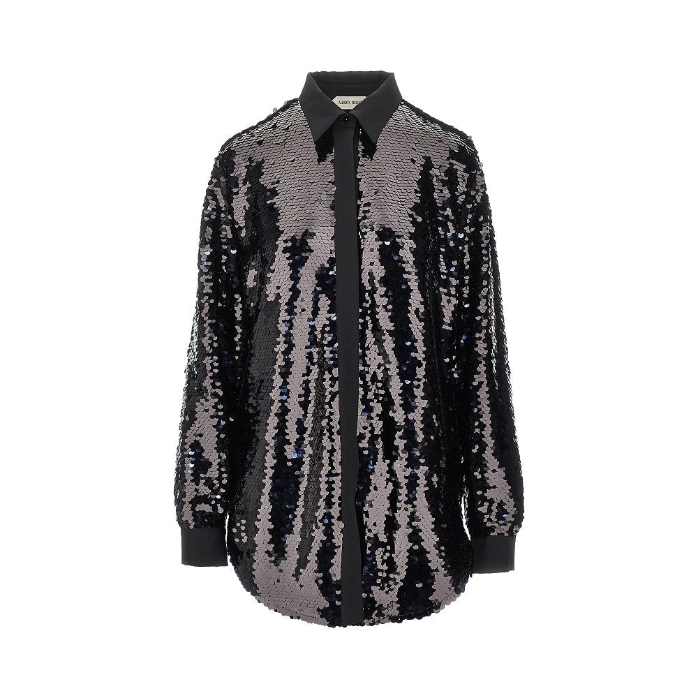 sequinned oversized shirt