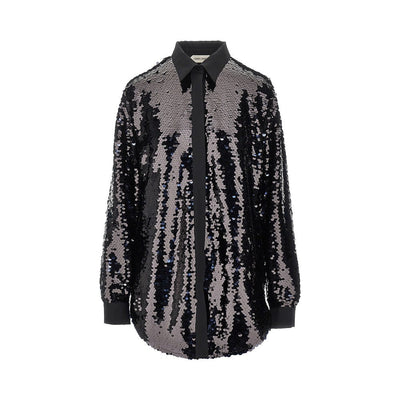 sequinned oversized shirt