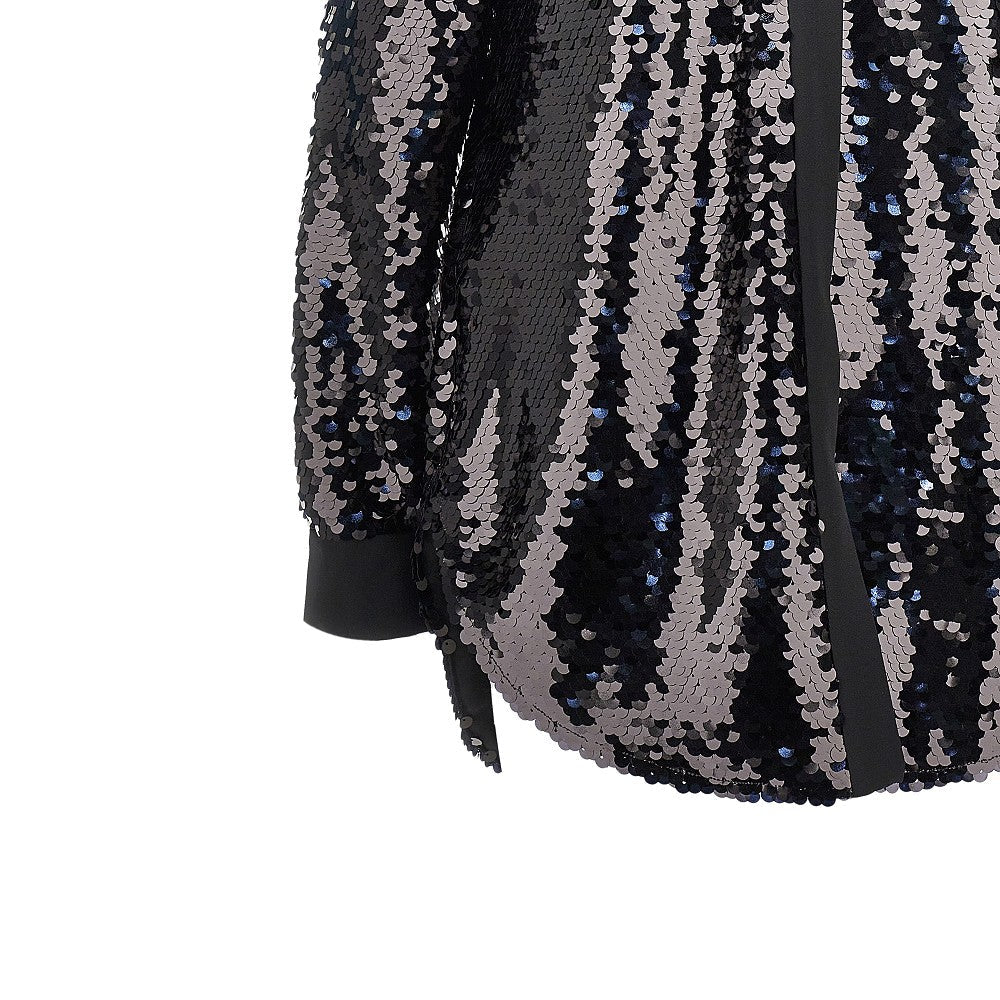sequinned oversized shirt