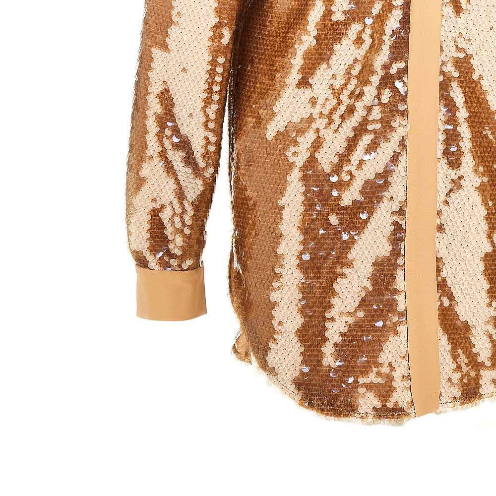 sequinned oversized shirt