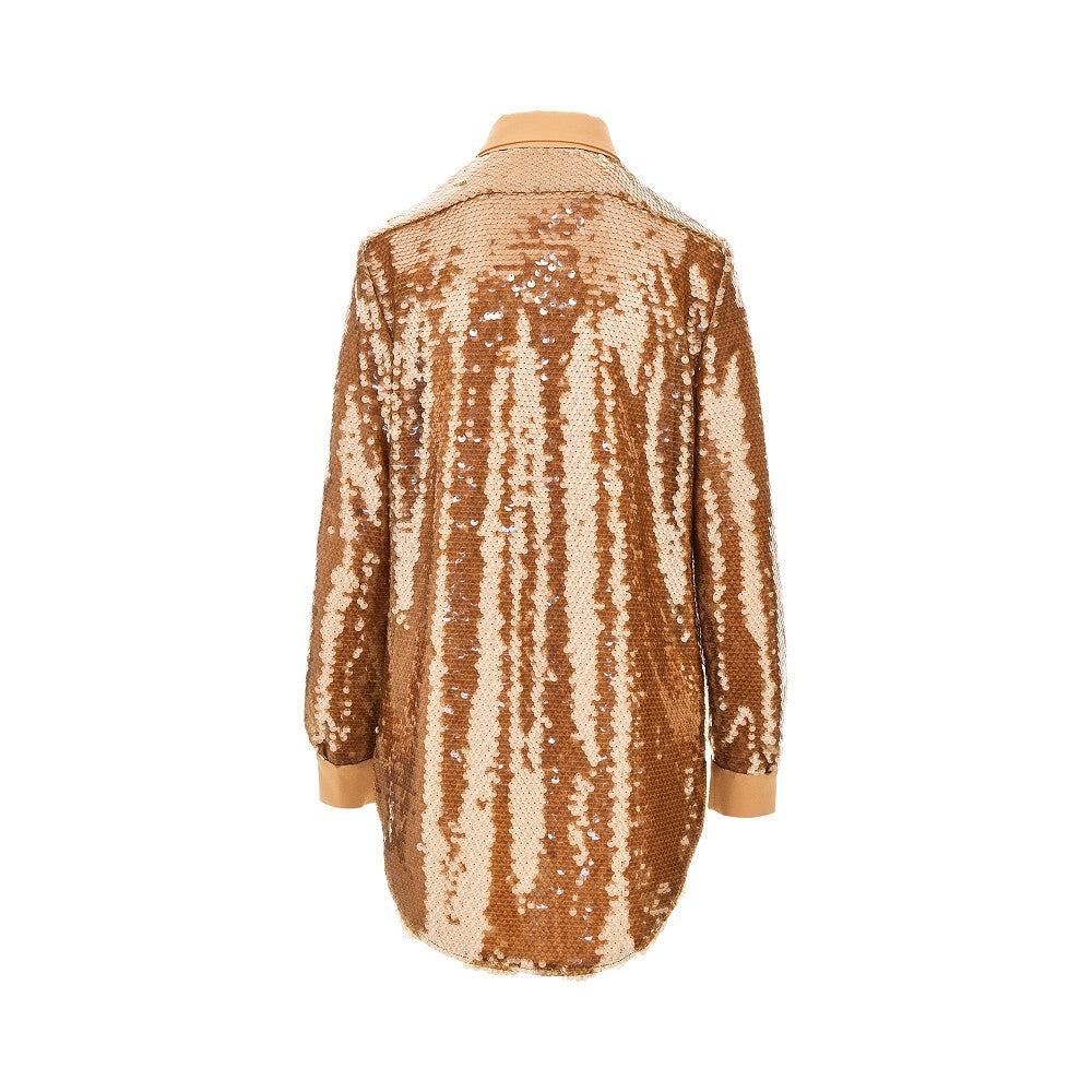 sequinned oversized shirt