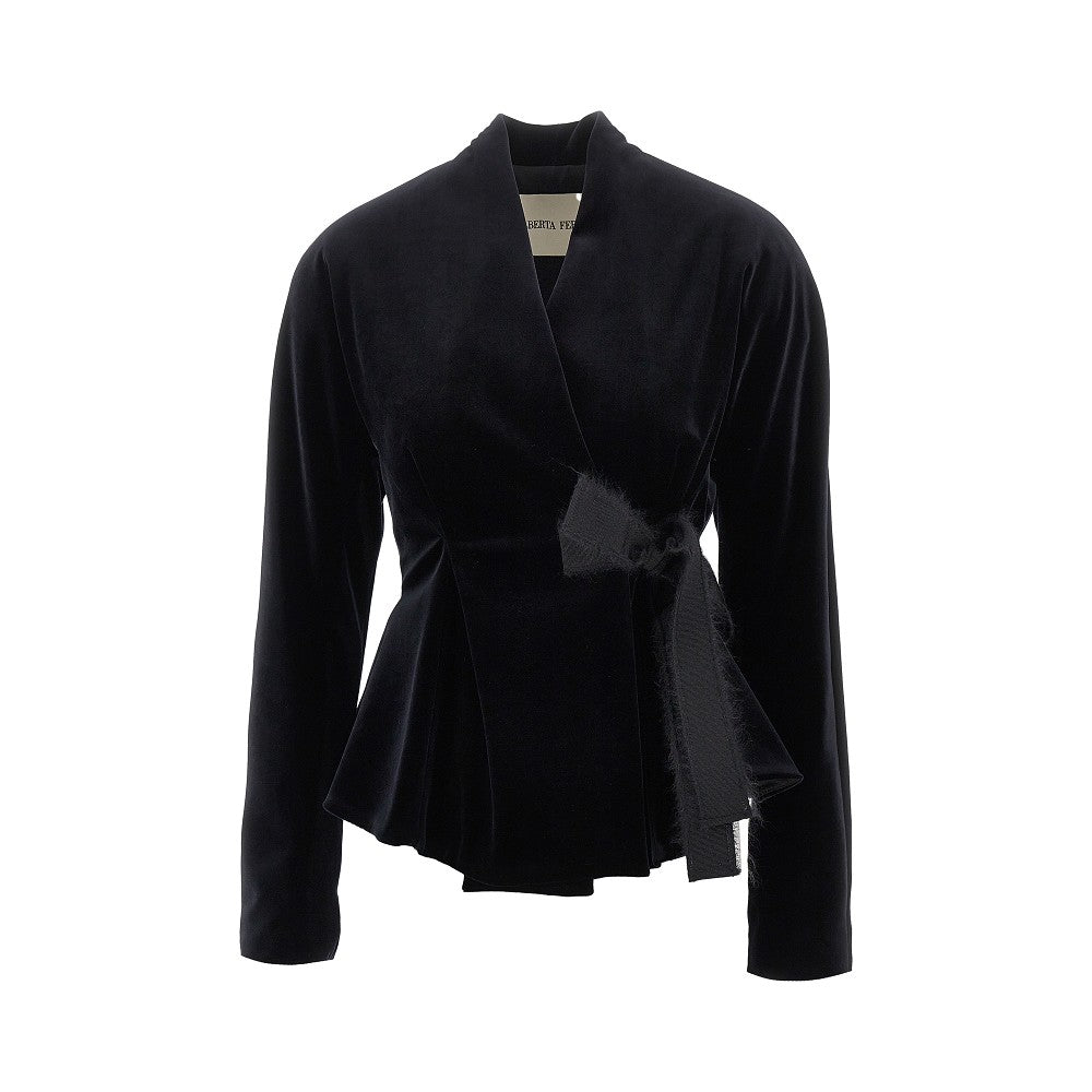 velvet jacket with bow