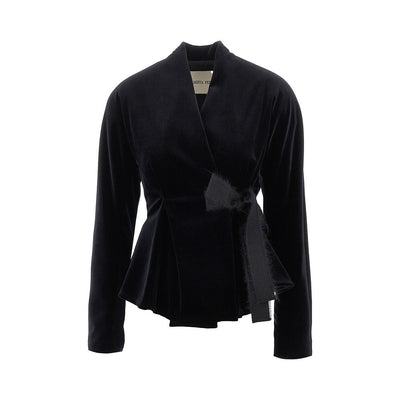velvet jacket with bow
