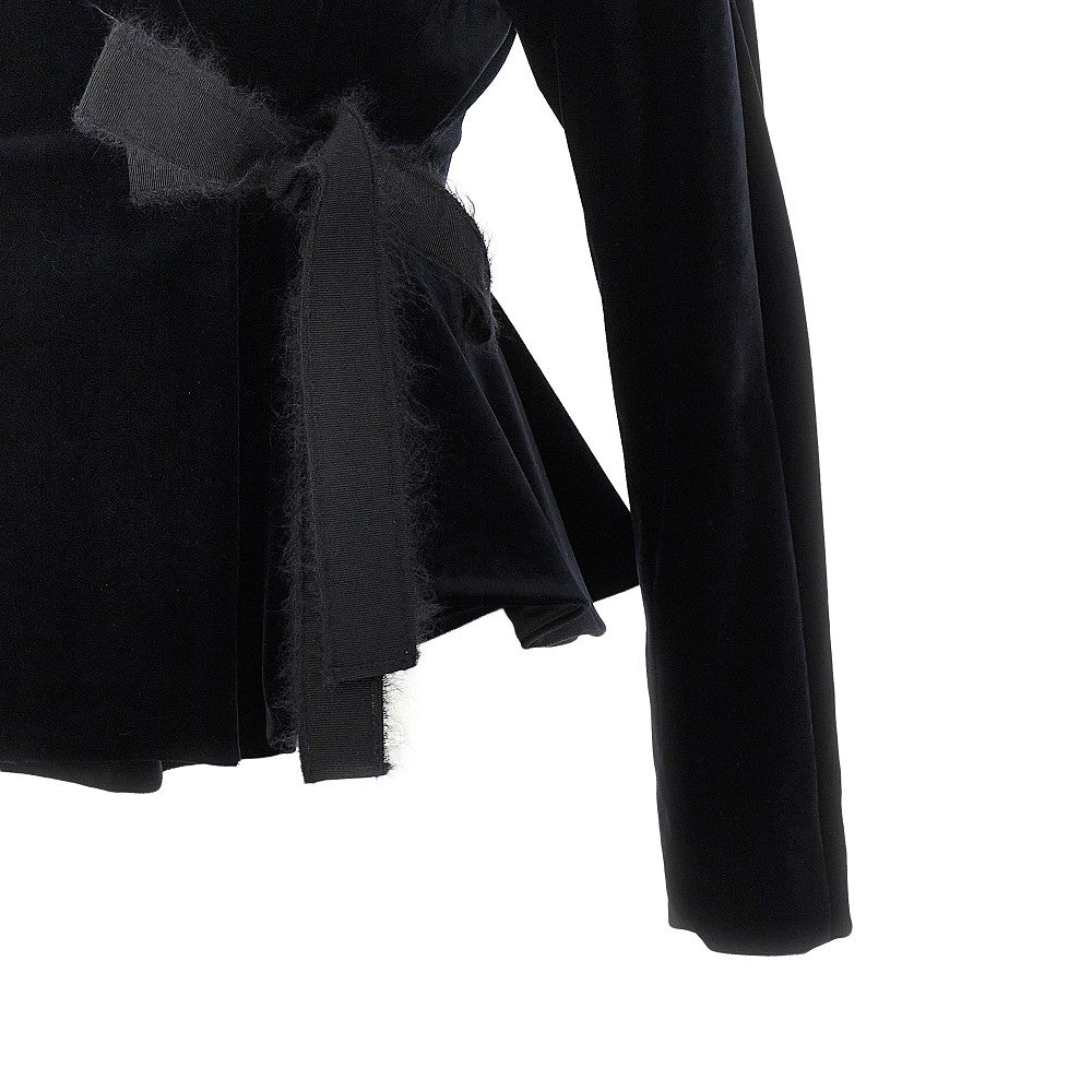 velvet jacket with bow