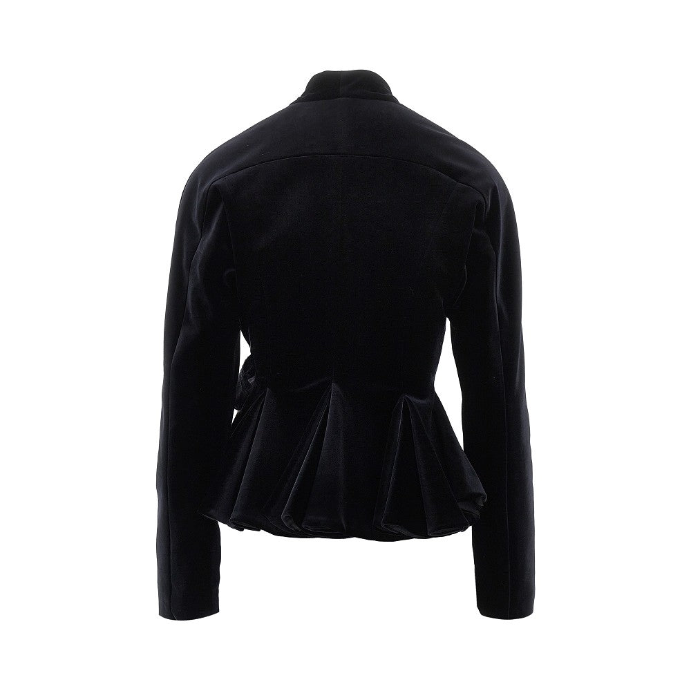 velvet jacket with bow