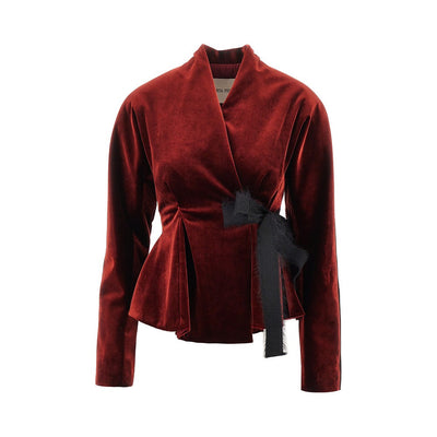 velvet jacket with bow
